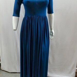 Elegant Long Blue Dress